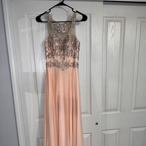 BRAND NEW PEACH PROM SRESS SIZE 0!